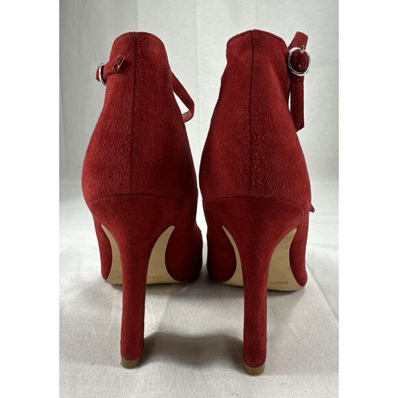 MARC FISHER RED SUEDE Mary Jane Style PUMP SIZE 10M - Picture 3 of 14